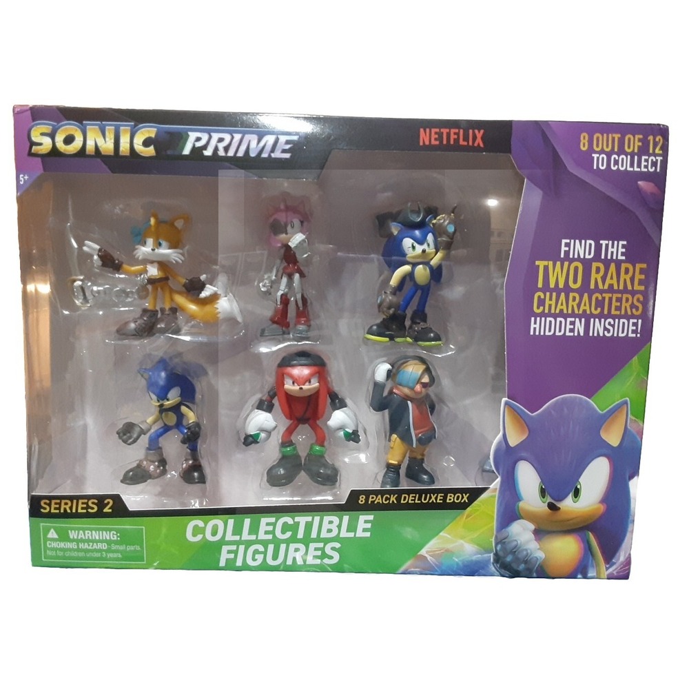 Sonic Prime Netflix Series 2 Collectible Figures 8 Pack Deluxe 2 Rare Figures